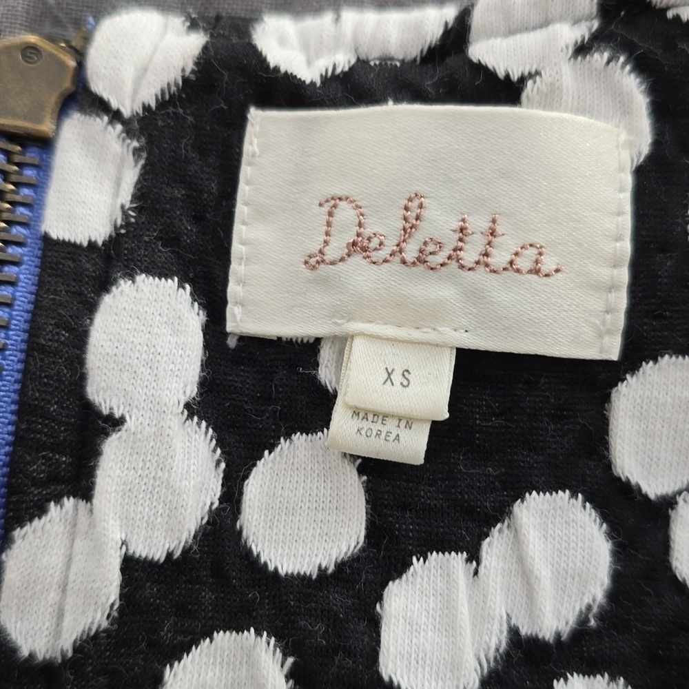 Deletta Black and White Polka Dot Women's Top Or Tunic - Picture 4 of 14